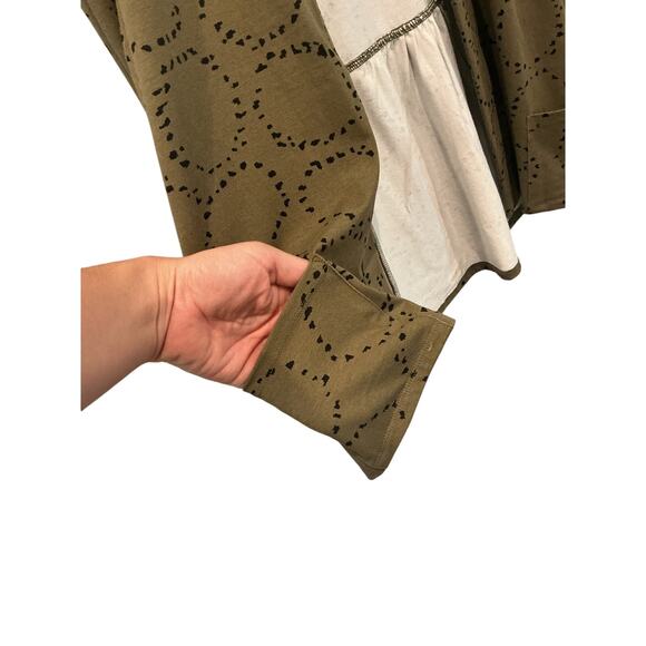 Habitat Womens Open Front Cardigan Size Large Green Lagenlook Boho Beach Casual - Picture 6 of 9